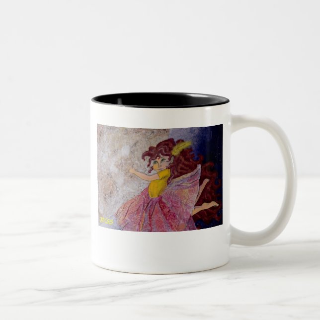 Ich sehe den Mond, den Mond See ich! Zweifarbige Tasse (Rechts)