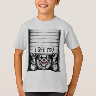 Ich sehe dich - Gruseliger Clown Halloween Horror T-Shirt
