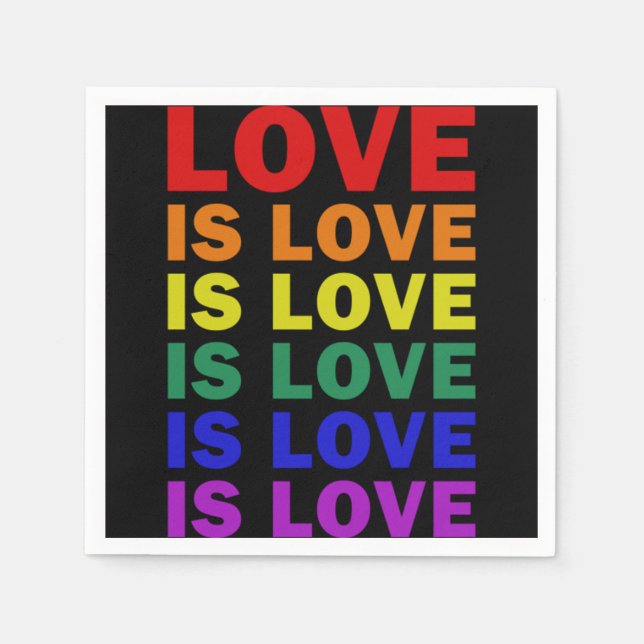 Ich sehe dich, ich Liebe du ich akzeptiere deinen  Serviette (Vorderseite)