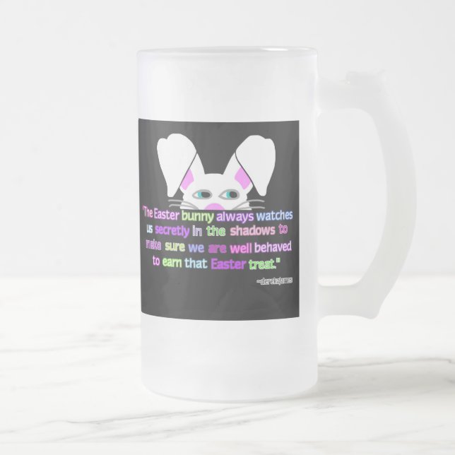 Ich sehe dich, Osterhasen Große Mattierte Glasblas Mattglas Bierglas (Rechts)