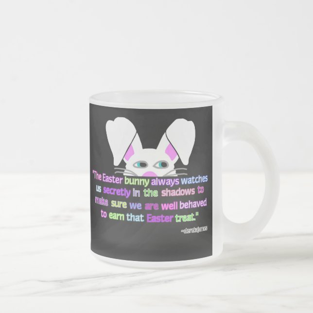 Ich sehe dich, Osterhasen, kleine Mattierte Glasbl Mattglastasse (Rechts)