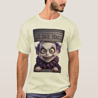 Ich sehe dich - Pixar-Stil gruseliger Clown Hallow T-Shirt
