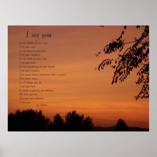 Ich sehe dich poster (Vorne)