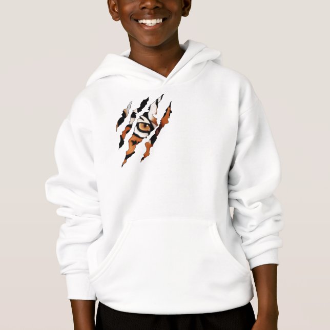 Ich sehe dich. Tiger Eye and Claw Sweatshirt (Vorderseite)