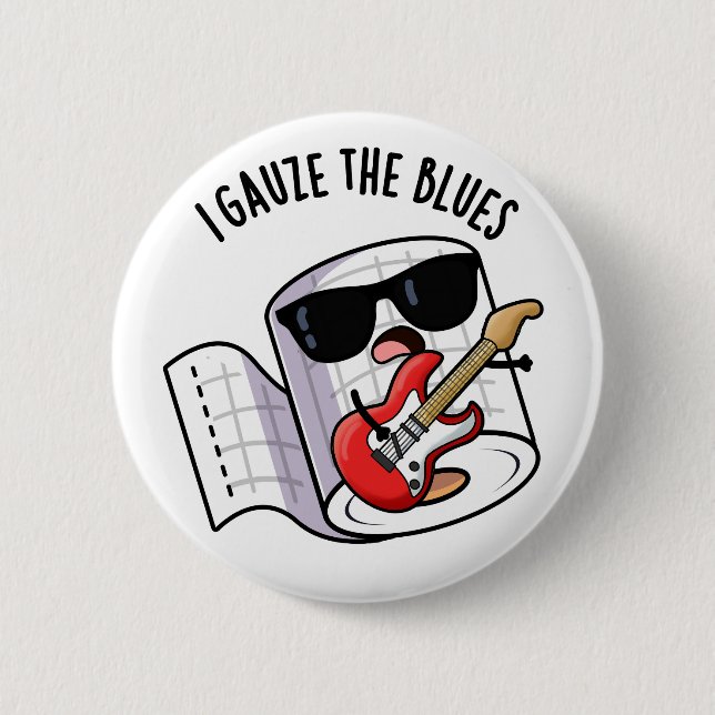 Ich sehe die Blues Funny First Aid Puff Button (Vorderseite)