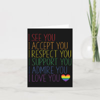 Ich sehe die Liebe "Support Admire" akzeptieren Si