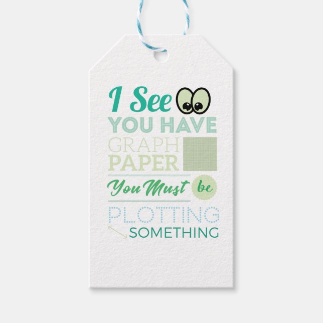 Ich sehe, du hast Graph Paper Plotting Funny Mathe Geschenkanhänger (Vorderseite)
