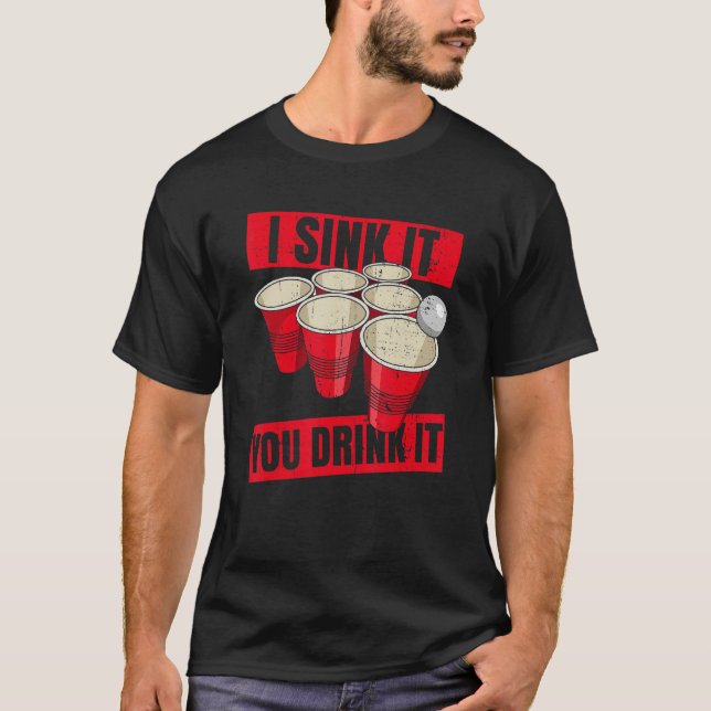 Ich sehe, du trinkst es Zitat für einen Bierpong-C T-Shirt (Vorderseite)