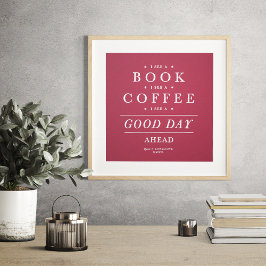 Ich sehe ein Buch Kaffee Guten Tag Zitat Viva Mage Poster