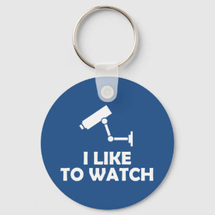 Ich sehe gerne CCTV-Videokamera-Aufzeichnung Schlüsselanhänger