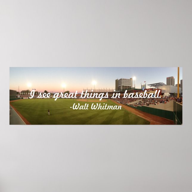"Ich sehe großartige Dinge im Baseball" Poster (Vorne)