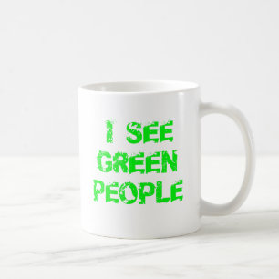 Ich sehe grüne Leute St. Patrick Tag Tasse