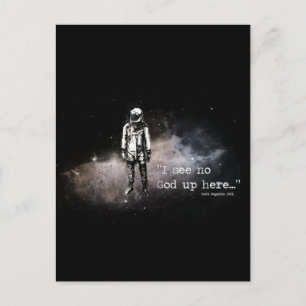 Ich sehe hier oben keinen Gott Postkarte