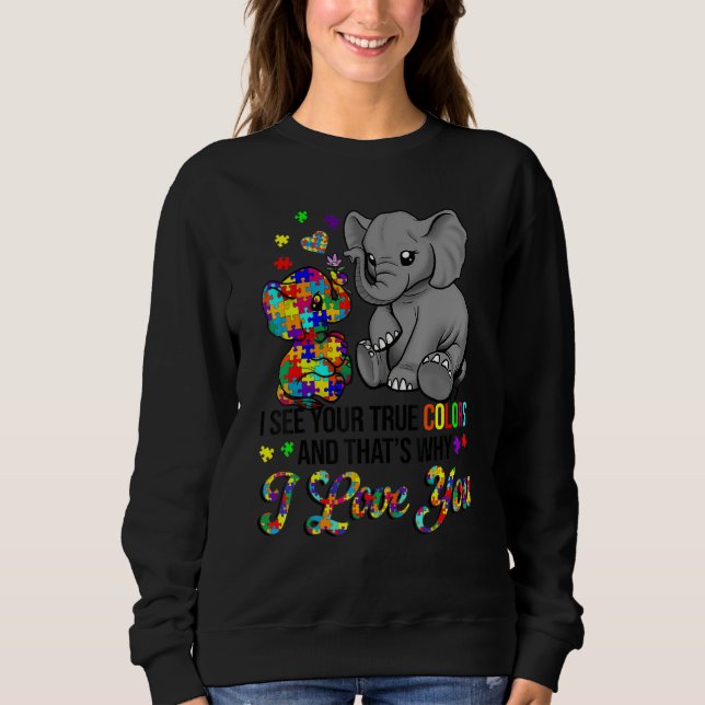 Ich sehe Ihre wahre Farbe Unendlichkeit Regenbogen Sweatshirt (Vorderseite)