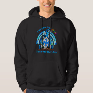 Ich sehe Ihre wahren Farben Blauer Regenbogen Gnom Hoodie