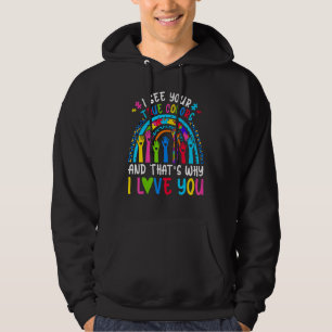 Ich sehe Ihre wahren Farben Puzzle Piece Autismus Hoodie