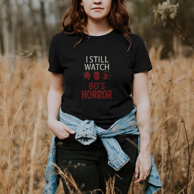 Ich sehe immer noch 80er Horror Tri-Blend Shirt (Von Creator hochgeladen)