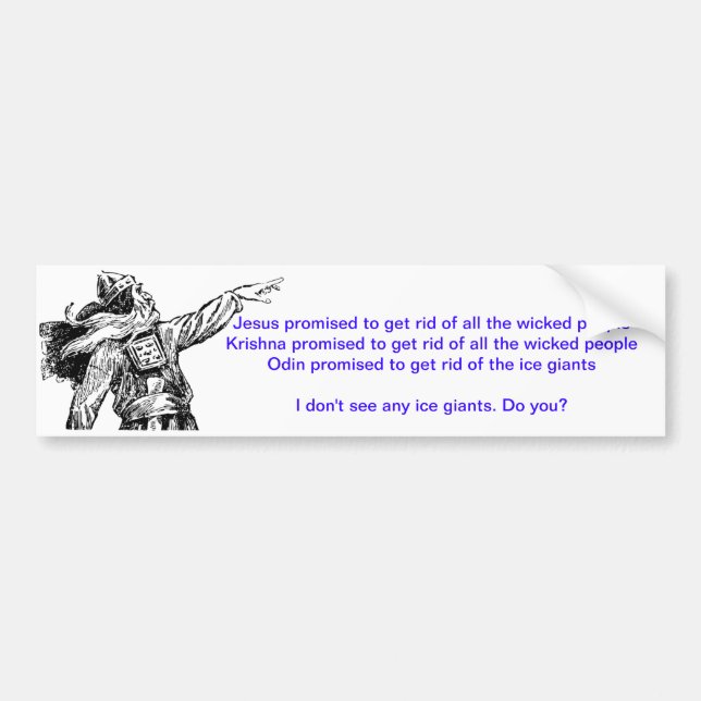 Ich sehe kein Eis Giants… Autoaufkleber (Vorne)