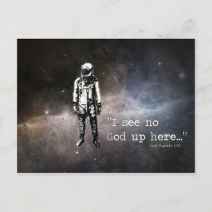 Ich sehe keinen Gott hier oben Postkarte
