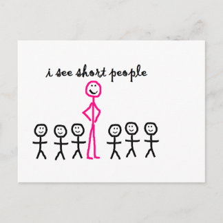 Ich sehe Kurze Leute Postkarte