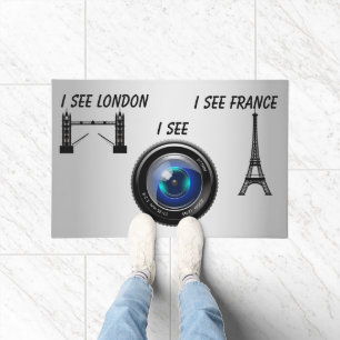 Ich sehe London I See France Funny Creepy Doormat Fußmatte