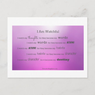 Ich sehe mir meine Gedanken an Postkarte