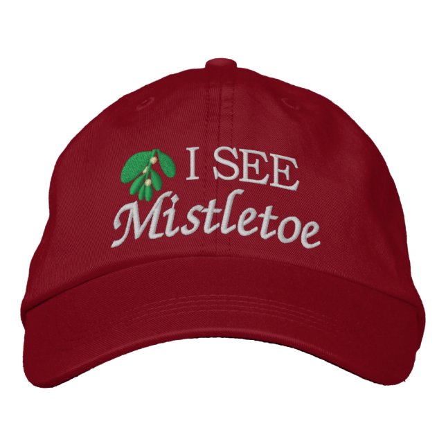 Ich sehe Mistletoe - SRF Bestickte Baseballkappe (Vorderseite)