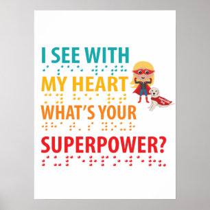 Ich sehe mit meinem Herz Mädchen - Blindheit Blind Poster