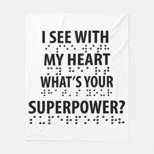 Ich sehe mit meinem Herzen - Blindheit Blindheit B Fleecedecke