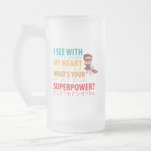 Ich sehe mit meinem Herzjunge - Blindheit Blindhei Mattglas Bierglas