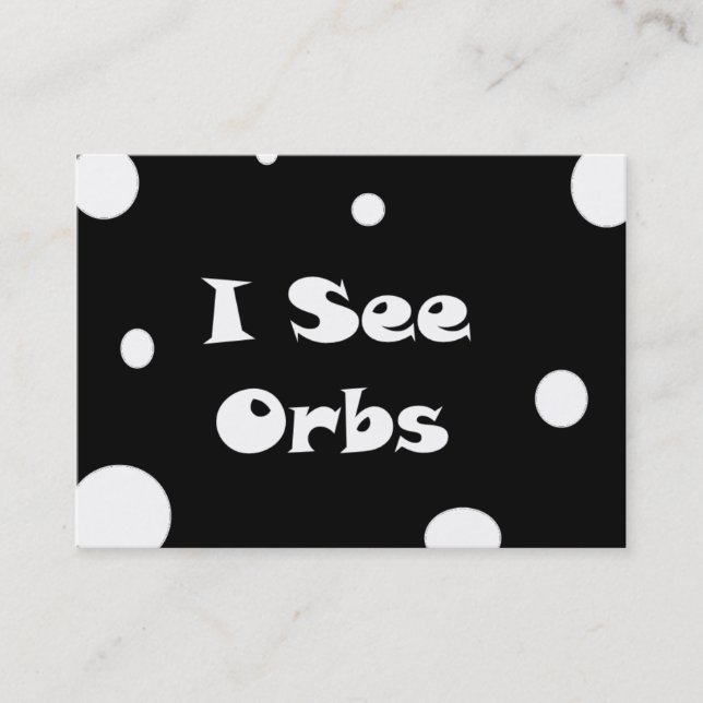 Ich sehe Orbs-Visitenkarten Visitenkarte (Vorderseite)