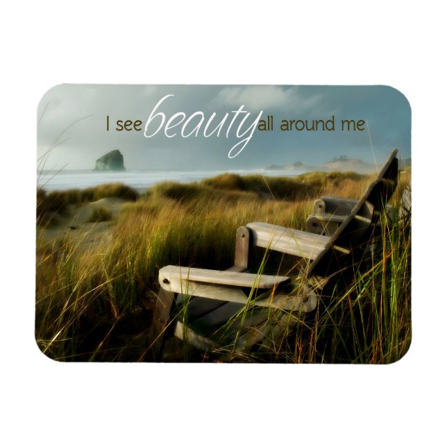"Ich sehe Schönheit" Motivation Affirmation Flexib Magnet (Horizontal)