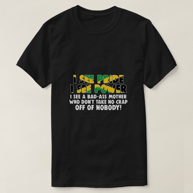 Ich sehe Stolz, ich sehe Power - Coole Runnings un T-Shirt (Design vorne)
