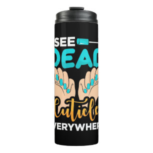 Ich sehe überall Kuchen Thermosbecher