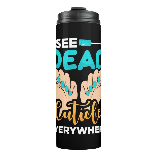 Ich sehe überall Kuchen Thermosbecher (Vorderseite)