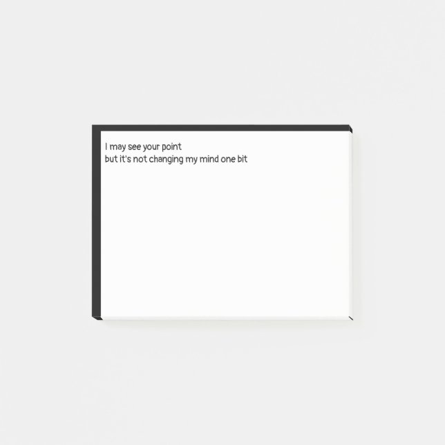 Ich sehe vielleicht deinen Sinn, aber das ändert n Post-it Klebezettel (Vorderseite)