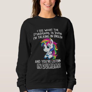 Ich sehe, was das Problem hier ist, ich spreche in Sweatshirt