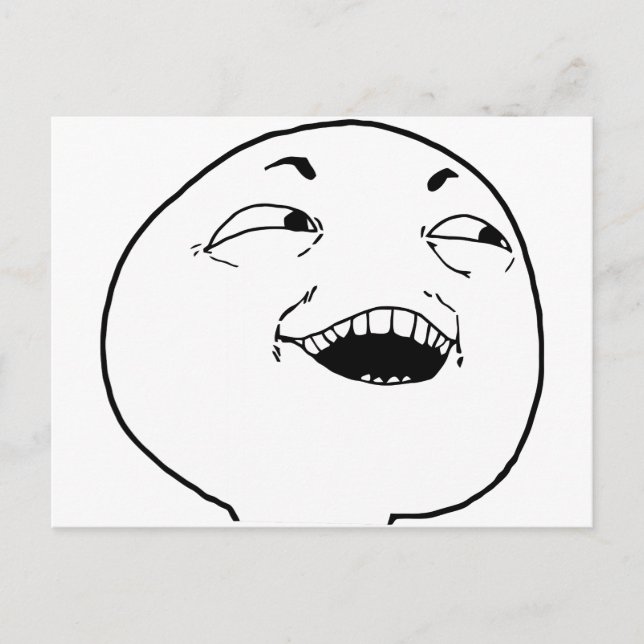 Ich sehe, was du dort getan hast - meme postkarte (Vorderseite)