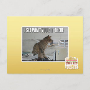 Ich sehe, was du dort getan hast postkarte