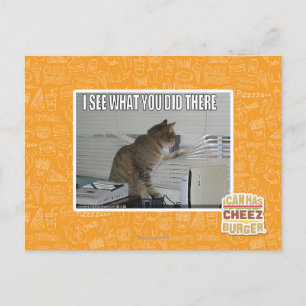 Ich sehe, was du dort getan hast postkarte