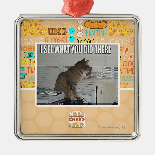 Ich sehe, was Sie dort taten Silbernes Ornament (Vorne)