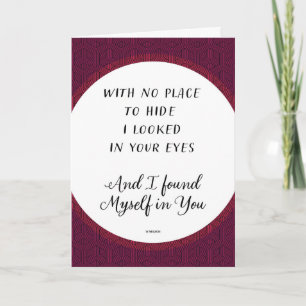 Ich selbst in dir, Red Valentine Feiertagskarte