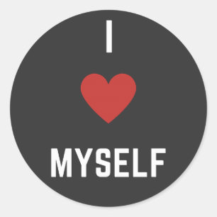 Ich selbst Liebe Runder Aufkleber
