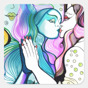 Ich selbst - oder der Zauberspiegel Quadratischer Aufkleber