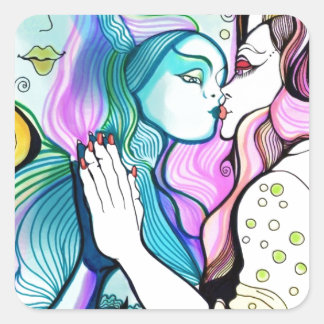 Ich selbst - oder der Zauberspiegel Quadratischer Aufkleber