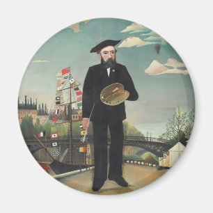 Ich selbst Portrait Landscape 1890, Henri Rousseau Magnet