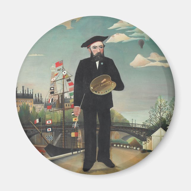 Ich selbst Portrait Landscape 1890, Henri Rousseau Magnet (Vorne)