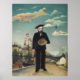 Ich selbst Portrait Landscape 1890, Henri Rousseau Poster