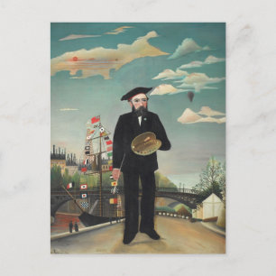 Ich selbst Portrait Landscape 1890, Henri Rousseau Postkarte