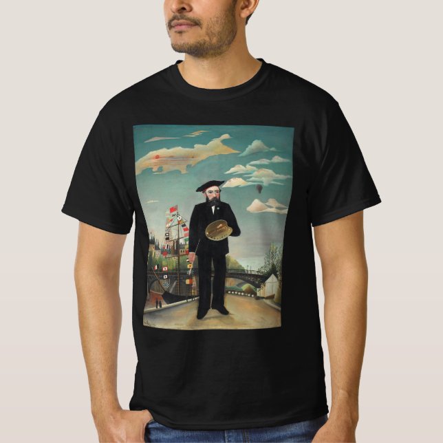 Ich selbst Portrait Landscape 1890, Henri Rousseau T-Shirt (Vorderseite)